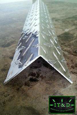 Set Of 6) 2"x 2"x 48" Wall Edge Corner Guard Angle .063 Aluminum Diamond Plate